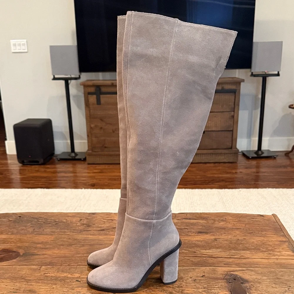 Gianni Bini Taupe Suede Over Knee 3
